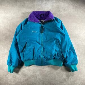 Vintage Women’s Columbia Teal Purple Fleece Lined Jacket Medium